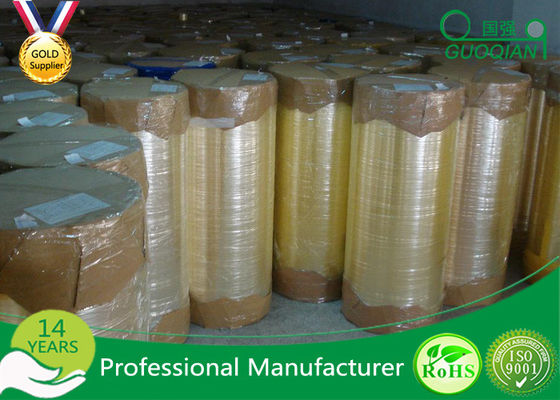 China Wit/Geel Zelfklevend Bopp-Band Jumbobroodje voor het Industriële Karton Bundelen leverancier
