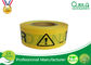 De gele Zelfklevende PE Waarschuwingsband drukte Aangepast Embleem voor Voorzichtigheid leverancier